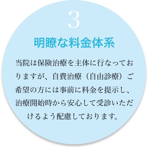 明瞭な料金体系